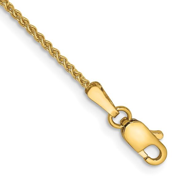 14k Yellow Gold 6 inch 1.25mm Spiga with Lobster Clasp Bracelet,All Products : American Fashion Style Bags On Sale